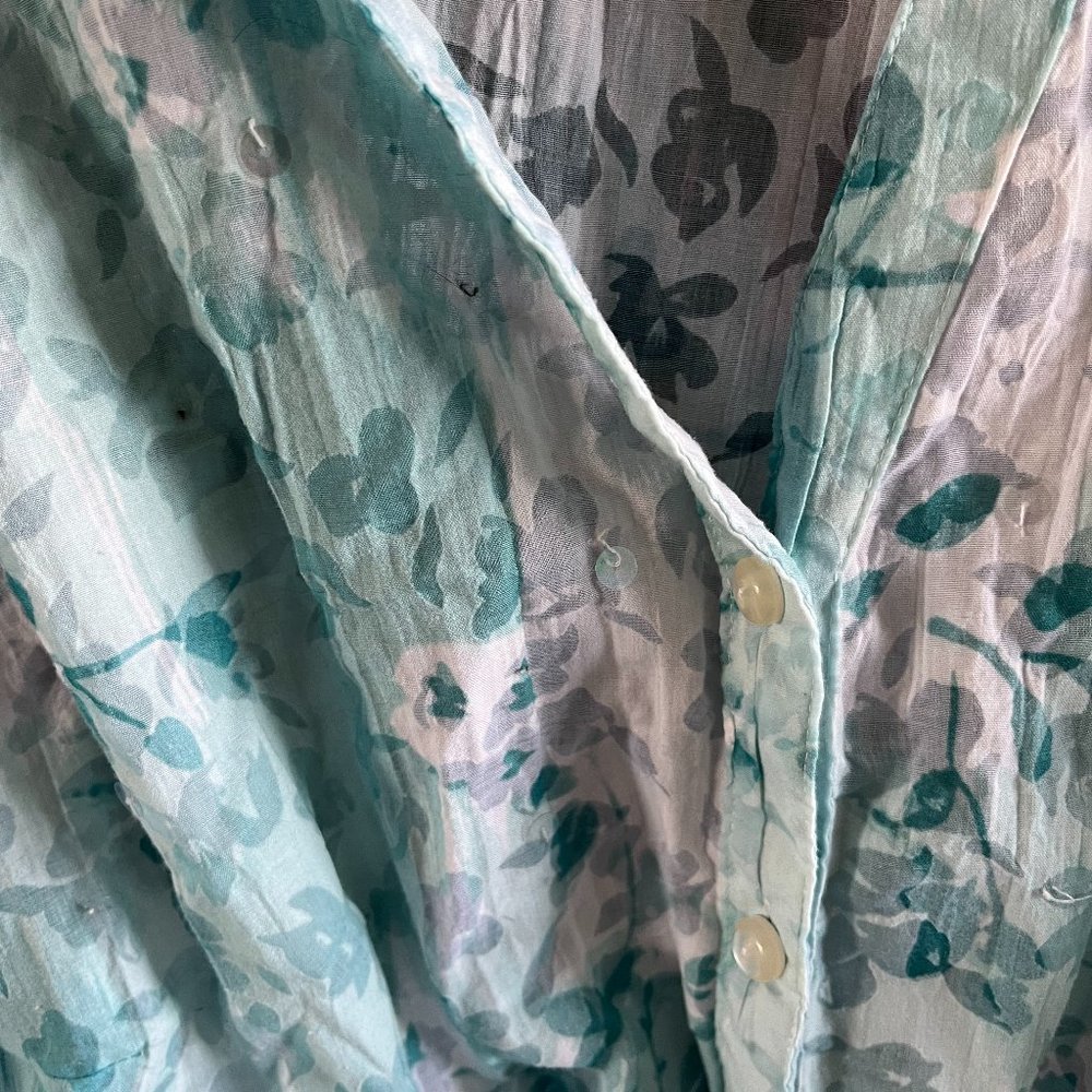 J M Collection Aqua Pattern Shirt, 24W